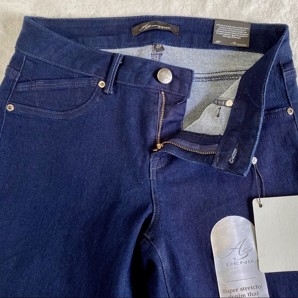 A3 Denim Skinny Ankle Dark Rinse Stretch Jeans NWT - Picture 4 of 8